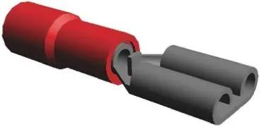 Produktfoto 1 von TE Connectivity PIDG FASTON .205 Flachsteckhülse, Rot, Isoliert, 5.21 x 0.81 mm, Buchse, 22 AWG min, 18 AWG