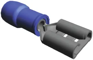 Produktfoto 1 von TE Connectivity PIDG FASTON .250 Flachsteckhülse, Blau, Isoliert, 6.35 x 0.81 mm, Buchse, 16 AWG min, 14 AWG