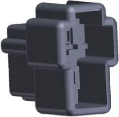Produktfoto 1 von TE Connectivity FASTON .250 Crimpkontaktgehäuse, Gr. 6.35 mm, Stecker, Nylon, B 6.35 mm, Schwarz, 2-polig