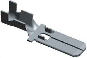 Produktfoto 1 von TE Connectivity FASTON .250 Flachsteckhülse, Schwarz, Unisoliert, 2.9 x 3.8 mm, Stecker, 14 AWG min, 12 AWG