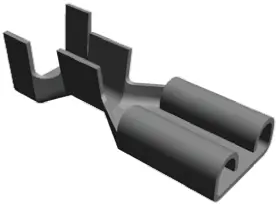 Produktfoto 1 von TE Connectivity FASTIN-FASTON .375 Flachsteckhülse, Schwarz, Unisoliert, 9.53 x 1.22 mm, Buchse, 10 AWG min, 7 AWG