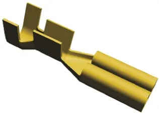 Produktfoto 1 von TE Connectivity FASTIN-FASTON .110 Flachsteckhülse, Gelb, Unisoliert, 2.79 x 0.51 mm, Buchse, 20 AWG min, 16 AWG