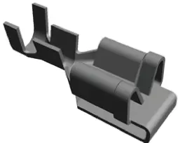 TE Connectivity FASTON .187 Flachsteckhülse, Schwarz, Unisoliert, 4.75 x 0.51 mm, Buchse, 20 AWG min, 16 AWG