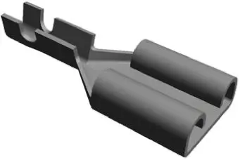 TE Connectivity FASTON .250 Flachsteckhülse, Schwarz, Unisoliert, 6.35 x 0.81 mm, Buchse, 22 AWG min, 18 AWG