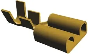 Produktfoto 1 von TE Connectivity FASTON .250 Flachsteckhülse, Gelb, Unisoliert, 6.35 x 0.8 mm, Buchse, 20 AWG min, 14 AWG