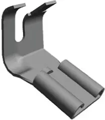 TE Connectivity FASTON .250 Flachsteckhülse, Schwarz, Unisoliert, 6.35 x 0.81 mm, Buchse, 12 AWG min, 10 AWG