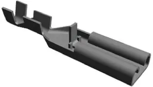 Produktfoto 1 von TE Connectivity Positive Lock .110 Mk II Flachsteckhülse, Schwarz, Unisoliert, 2.79 x 0.51 mm, Buchse, 24 AWG min, 20