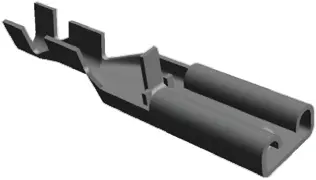 Produktfoto 1 von TE Connectivity Positive Lock .110 Mk II Flachsteckhülse, Schwarz, Unisoliert, 2.79 x 0.51 mm, Buchse, 24 AWG min, 20