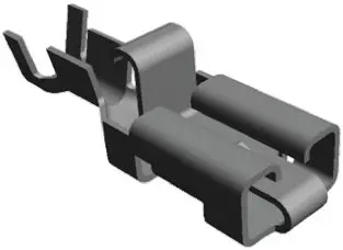 Produktfoto 1 von TE Connectivity Positive Lock .250 Mk I Flachsteckhülse, Schwarz, Unisoliert, 6.35 x 0.81 mm, Buchse, 20 AWG min, 14 AWG