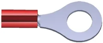 Produktfoto 1 von TE Connectivity PIDG Ringkabelschuh, Isoliert 22 AWG, Nylon, Rot, 16 AWG max.AWG, aussen ø 11.91 mm, innen ø 6.73 mm, M6