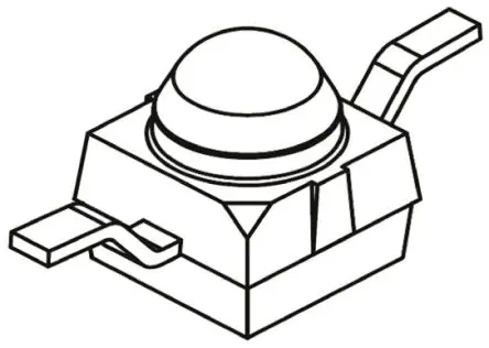 Produktfoto 1 von AEC-Q101 Vishay VSMB IR-Diode, Subminiatur 40 mW, 940 nm, 40 mW/sr, 12 °, 2-Pin, Oberfläche 1-LEDs