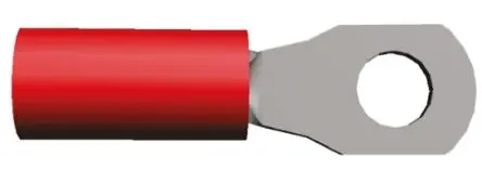 Produktfoto 1 von TE Connectivity PIDG Ringkabelschuh, Isoliert 22 AWG, Nylon, Rot, 16 AWG max.AWG, aussen ø 5.5 mm, innen ø 3.1 mm, M2.5