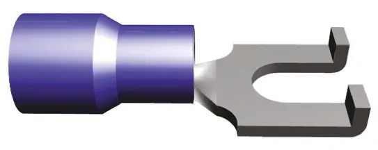 Produktfoto 1 von TE Connectivity PIDG Blau Isoliert Gabelkabelschuh B. 6.2 mm, M3.5 Nylon 16 AWG 14 AWG