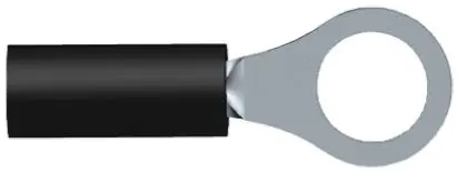 Produktfoto 1 von TE Connectivity PIDG Ringkabelschuh, Isoliert 24 AWG, Nylon, Schwarz, 22 AWG max.AWG, aussen ø 7.14 mm, innen ø 4.34 mm,