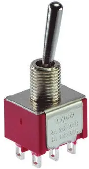Produktfoto 1 von TE Connectivity Panel Kippschalter 2-poliger Wechsler, Ein-Aus-Ein, 12 V dc, 112 V ac, 5A, Lot