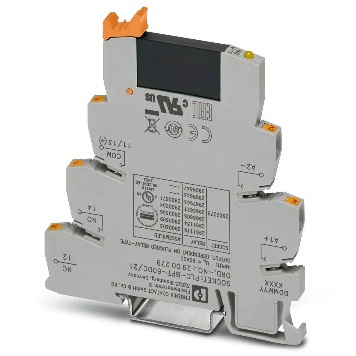 Produktfoto 1 von Phoenix Contact PLC-OPT- 60DC/ 24DC/2 Halbleiter-Interfacerelais, DIN-Schienen 5mA
