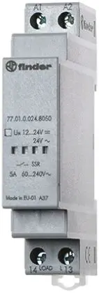 Produktfoto 1 von Finder 77 DIN-Hutschiene Halbleiterausgang, SPST 265 V ac 240V ac / 5 A