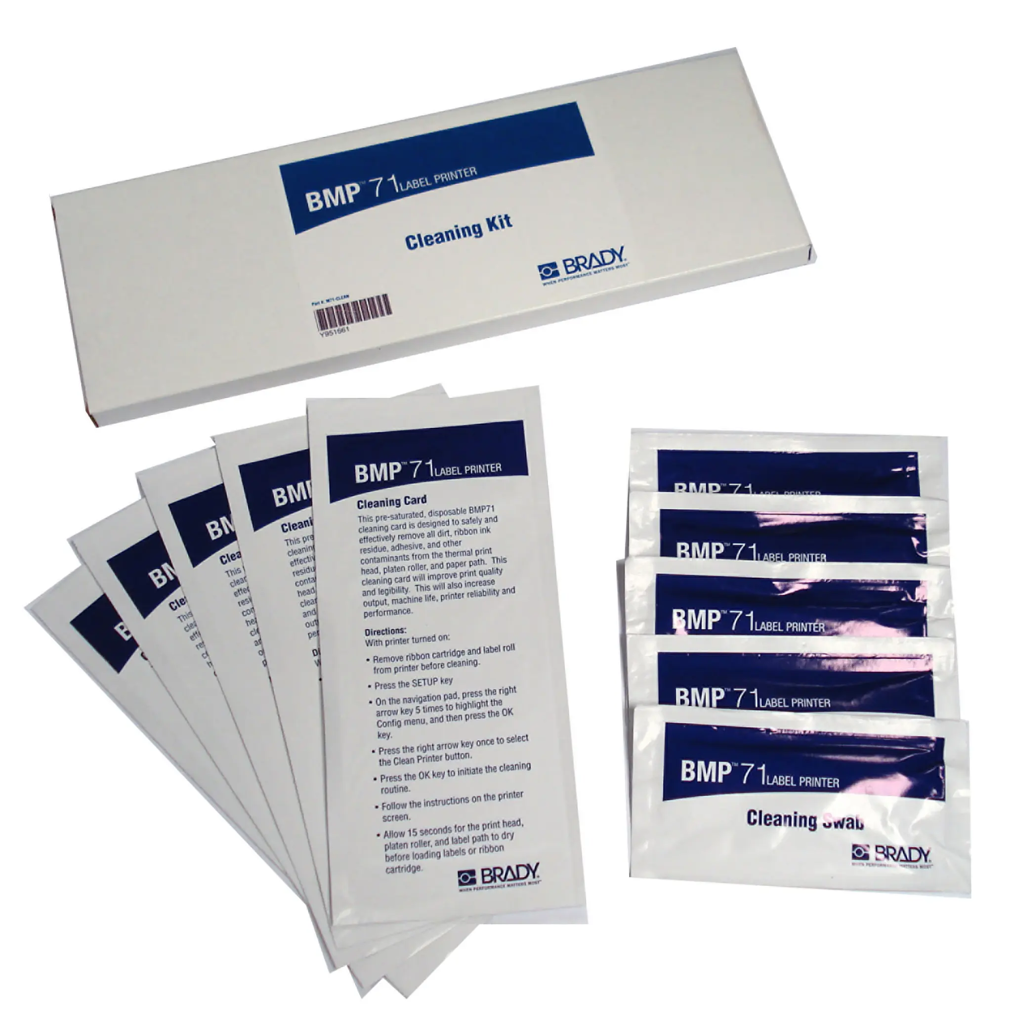 Produktfoto 1 von Brady Reinigungskit Reinigungskit für Drucker, geeignet für M710, BMP71