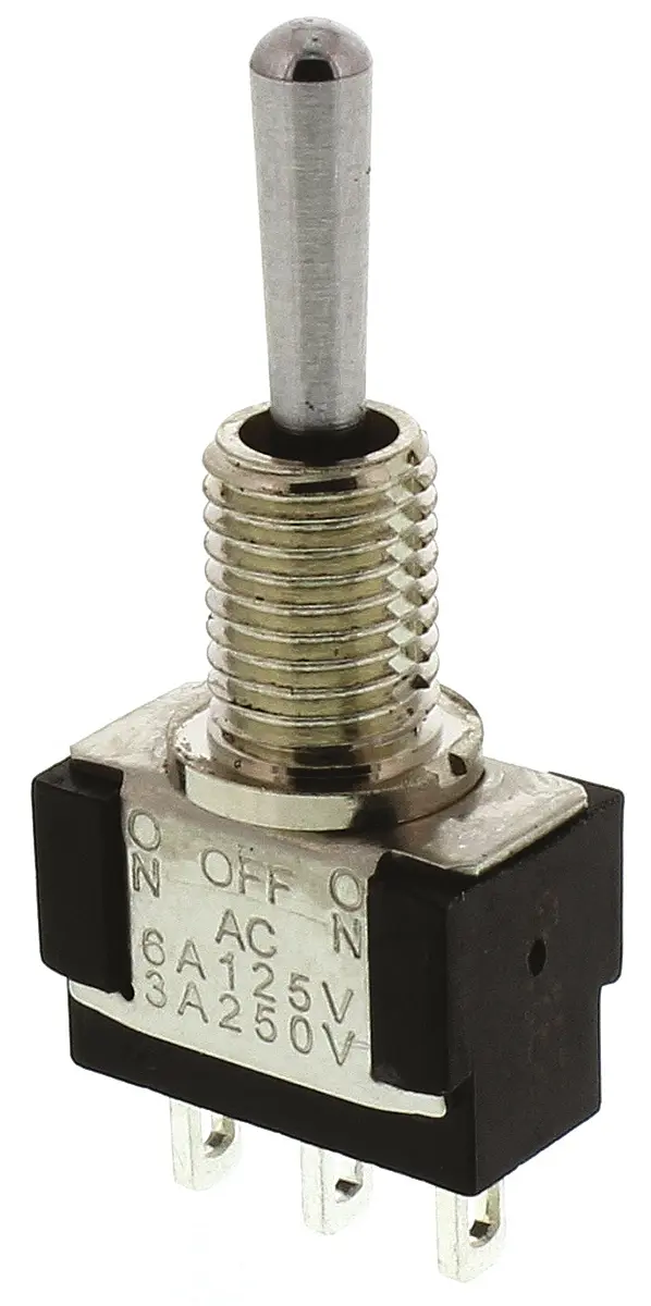 Produktfoto 1 von KNITTER-SWITCH Panel Kippschalter 1-poliger Umschalter, Ein-Aus-Ein, 30 V dc, 250 V ac, 4A, Lot