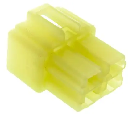 Produktfoto 1 von TE Connectivity FASTON .250 Crimpkontaktgehäuse, Gr. 6.35 mm, Steckerbuchse, Nylon, B 6.35 mm, Natur, 4-polig