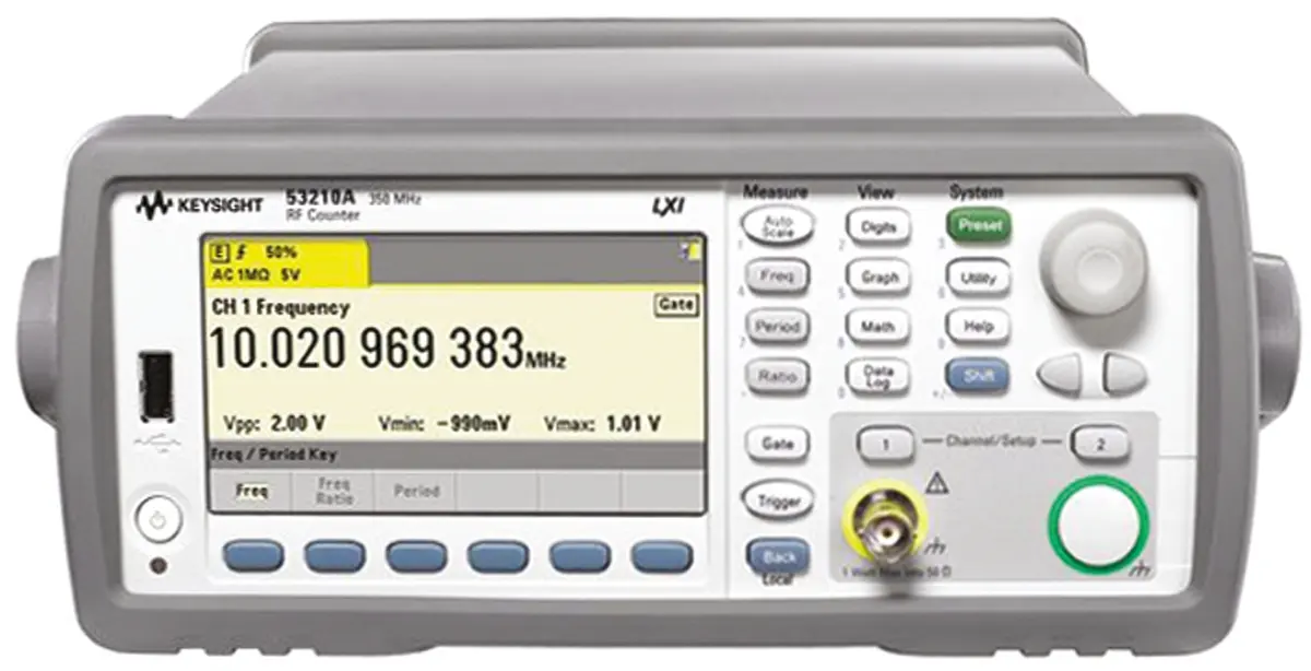 Produktfoto 1 von Keysight Technologies 53210A Frequenzzähler 10 Digits 0 Hz / 350 MHz, BNC