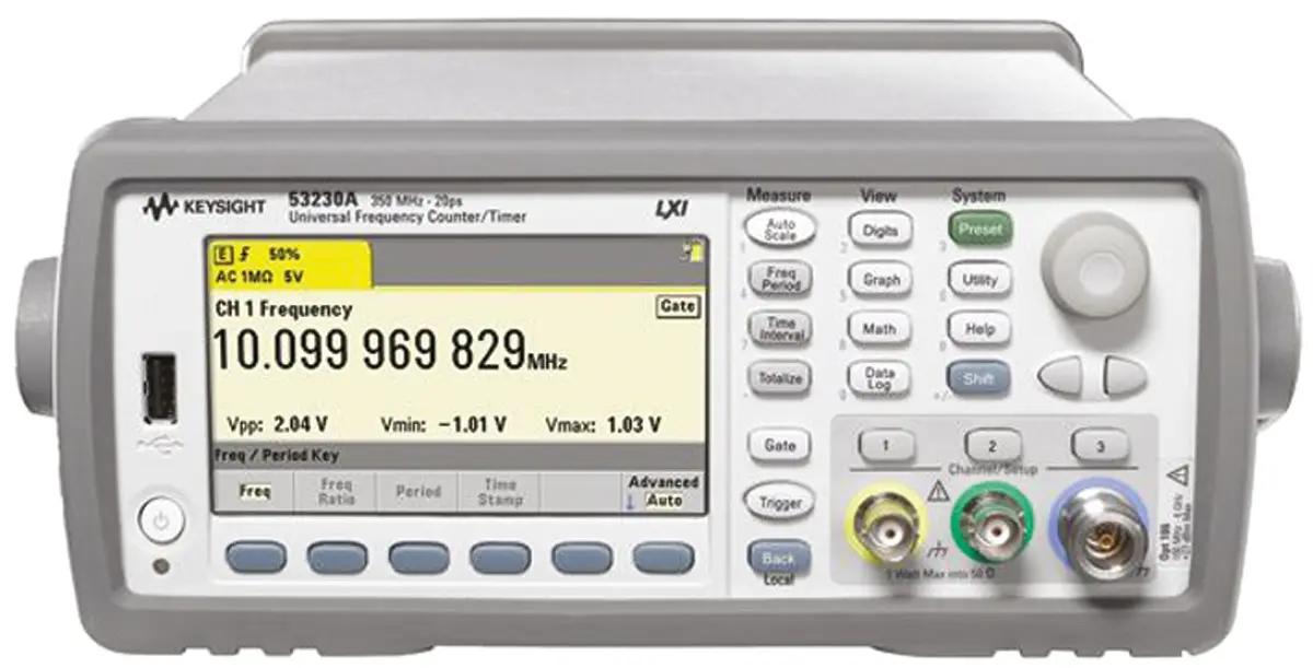 Produktfoto 1 von Keysight Technologies 53230A Frequenzzähler 12 Digits 0 Hz / 350 MHz, BNC