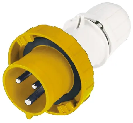 Produktfoto 1 von Scame Leistungssteckverbinder Gelb 2P+PE, 110V, Kabel Gerade IP67 63A