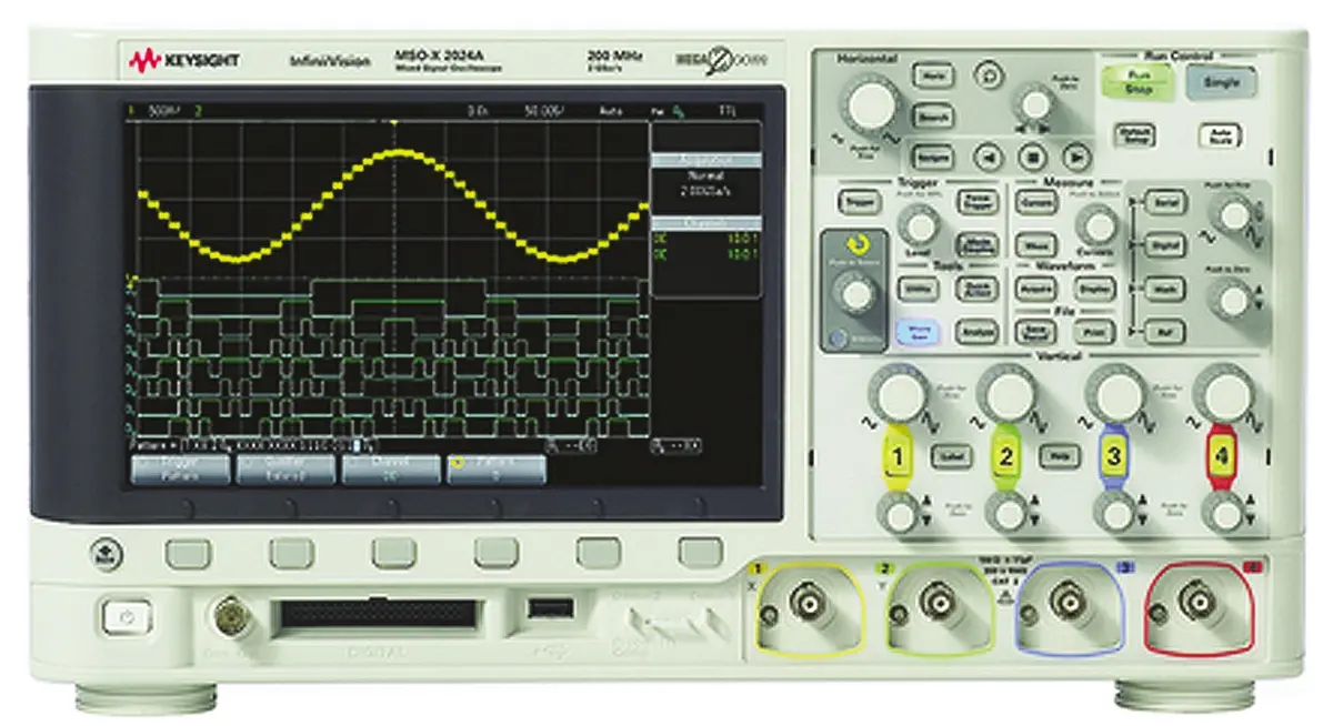 Produktfoto 1 von Keysight InfiniiVision 2000 X DSOX2024A Speicher Tisch Oszilloskop 4-Kanal Analog / 8 Digital 200MHz USB