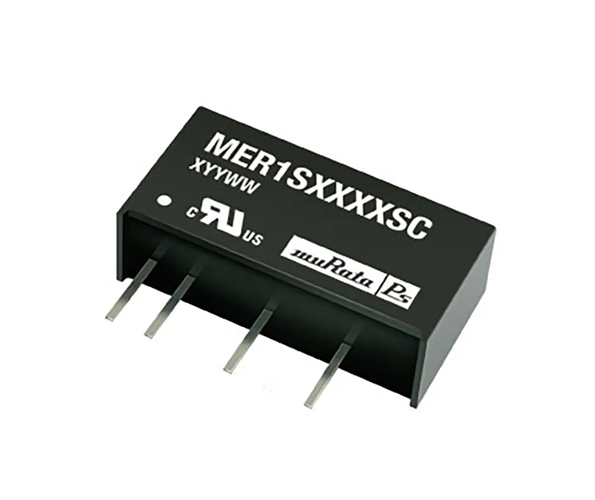 Produktfoto 1 von Murata Power Solutions MER1 DC/DC Konverter, 15V dc OUT 67 mA 5.5V dc 1 kV dc 1 W -40 °C 85 °C