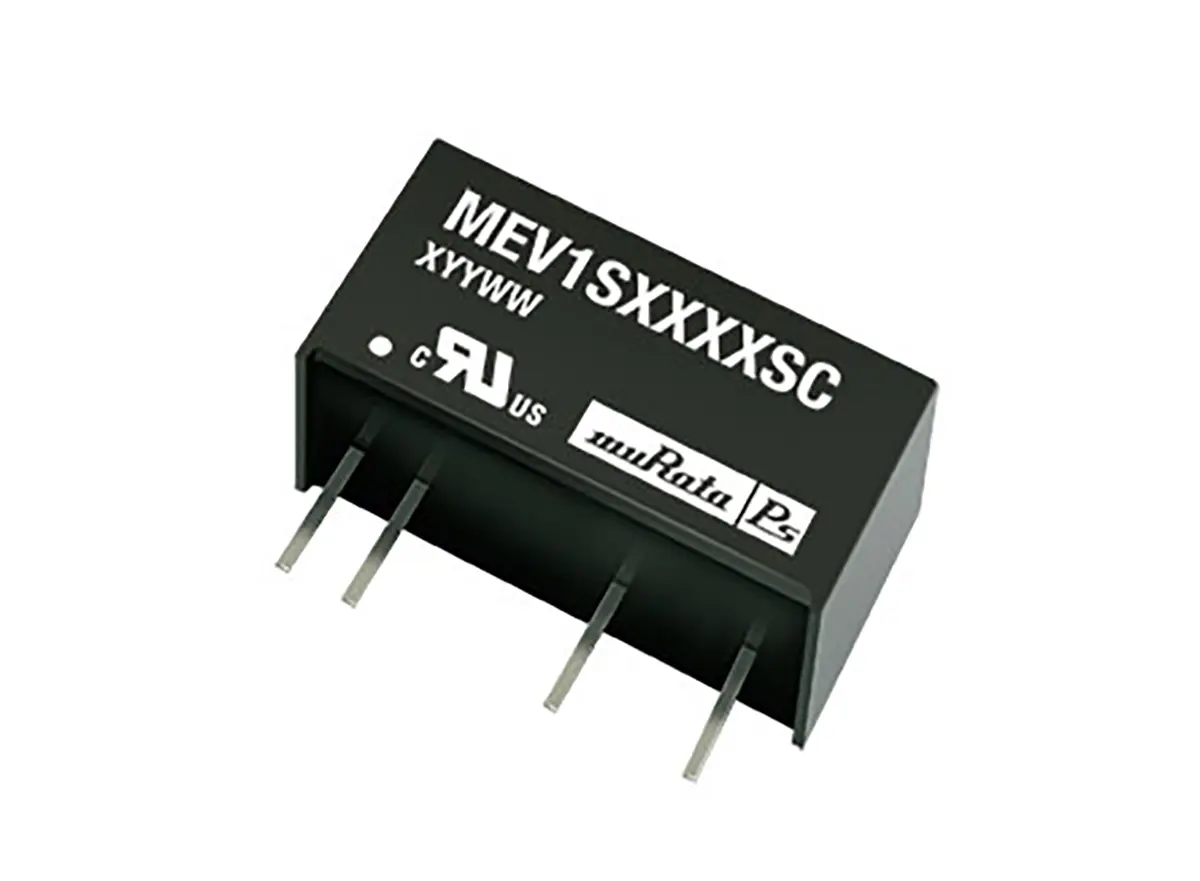 Produktfoto 1 von Murata Power Solutions MEV1 DC/DC Konverter, 5V dc OUT 200 mA 16.5V dc 3 kV dc 1 W -40 °C 85 °C