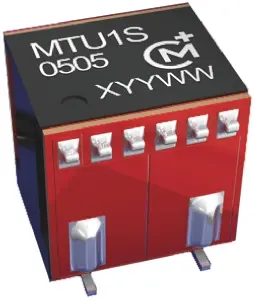 Produktfoto 1 von Murata Power Solutions MTU1 DC/DC Konverter, 5V dc OUT 200 mA 5.5V dc 1 kV dc 1 W -40 °C 85 °C