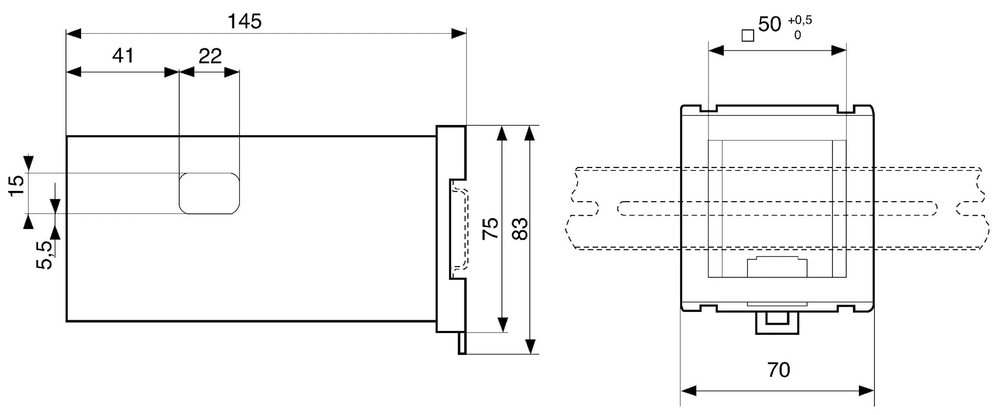 Produktfoto 1 von Crouzet Adapter für Stückzähler, Chronometer, Zähler, Mehrfachsummierer, voreinstellbarer Summierer, Tachometer