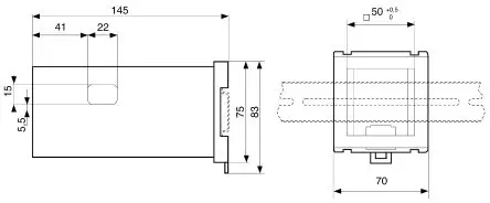 Produktfoto 1 von Crouzet Adapter für Stückzähler, Chronometer, Zähler, Mehrfachsummierer, voreinstellbarer Summierer, Tachometer