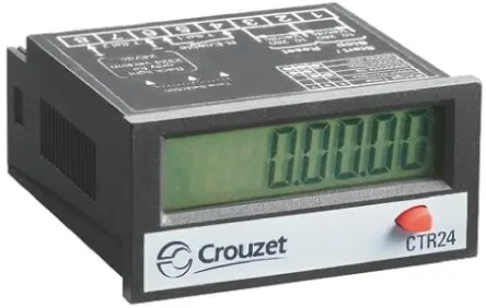 Produktfoto 1 von Crouzet CTR24 Zähler Zähler LCD Manuell 8-stellig 30V dc, Stunden