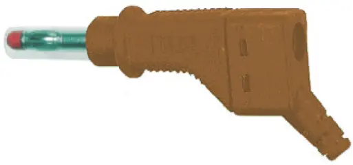 Produktfoto 1 von Staubli 4 mm Stecker Braun Bananenstecker, Kontakt Nickel, 600 V, Schraubanschluss