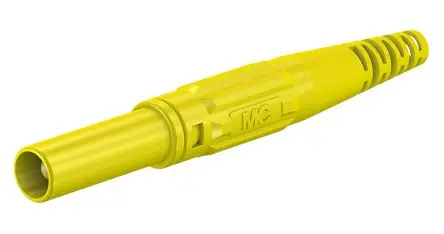 Produktfoto 1 von Staubli 4 mm Stecker Gelb Bananenstecker, Kontakt Nickel, 1000V 32A, Schraubanschluss