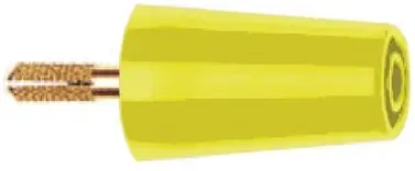 Produktfoto 1 von Staubli Prüfsteckverbinder-Adapter Gelb Messing Gold 1kV