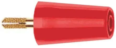 Produktfoto 1 von Staubli Prüfsteckverbinder-Adapter Rot Messing Gold 1kV