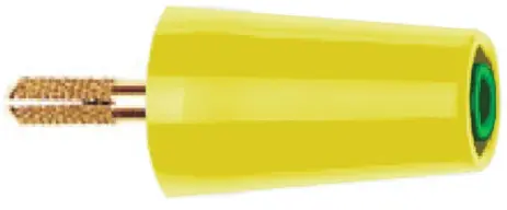 Produktfoto 1 von Staubli Prüfsteckverbinder-Adapter Gelb, Grün Messing Gold 1 kV