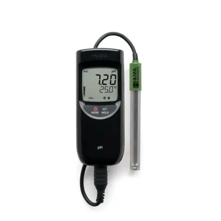 Produktfoto 1 von Hanna Instruments HI 991001N Batterie pH Messgerät, ±0.02 pH max., 0.01 pH, 16 pH max., 105 °C max