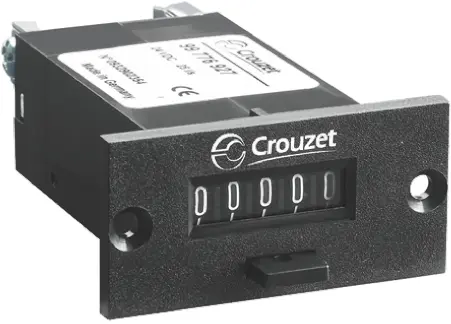 Produktfoto 1 von Crouzet CIM24 Mechanisch Zähler Manuell 5-stellig Impulse 24 Vdc 99999