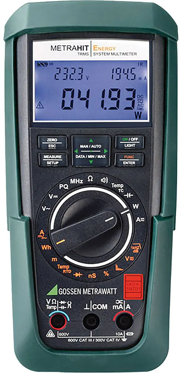 Produktfoto 1 von Gossen Metrawatt METRAHit ENERGY Tragbar Digital Multimeter Echteffektivwert, CAT IV, CAT III