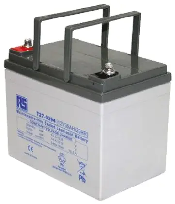 Produktfoto 1 von RS PRO RS PRO Abgedichteter Bleiakku, 12V / 35Ah, T6-Anschluss, 195 x 130 x 164mm