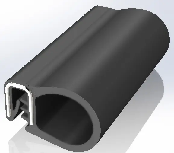 Produktfoto 1 von RS PRO Türdichtung, Kantenschutz, Ethylen-Propylen-Dien-Monomer, Schwarz, B. 15.1 mm, H. 26.5 mm, L. 20 m