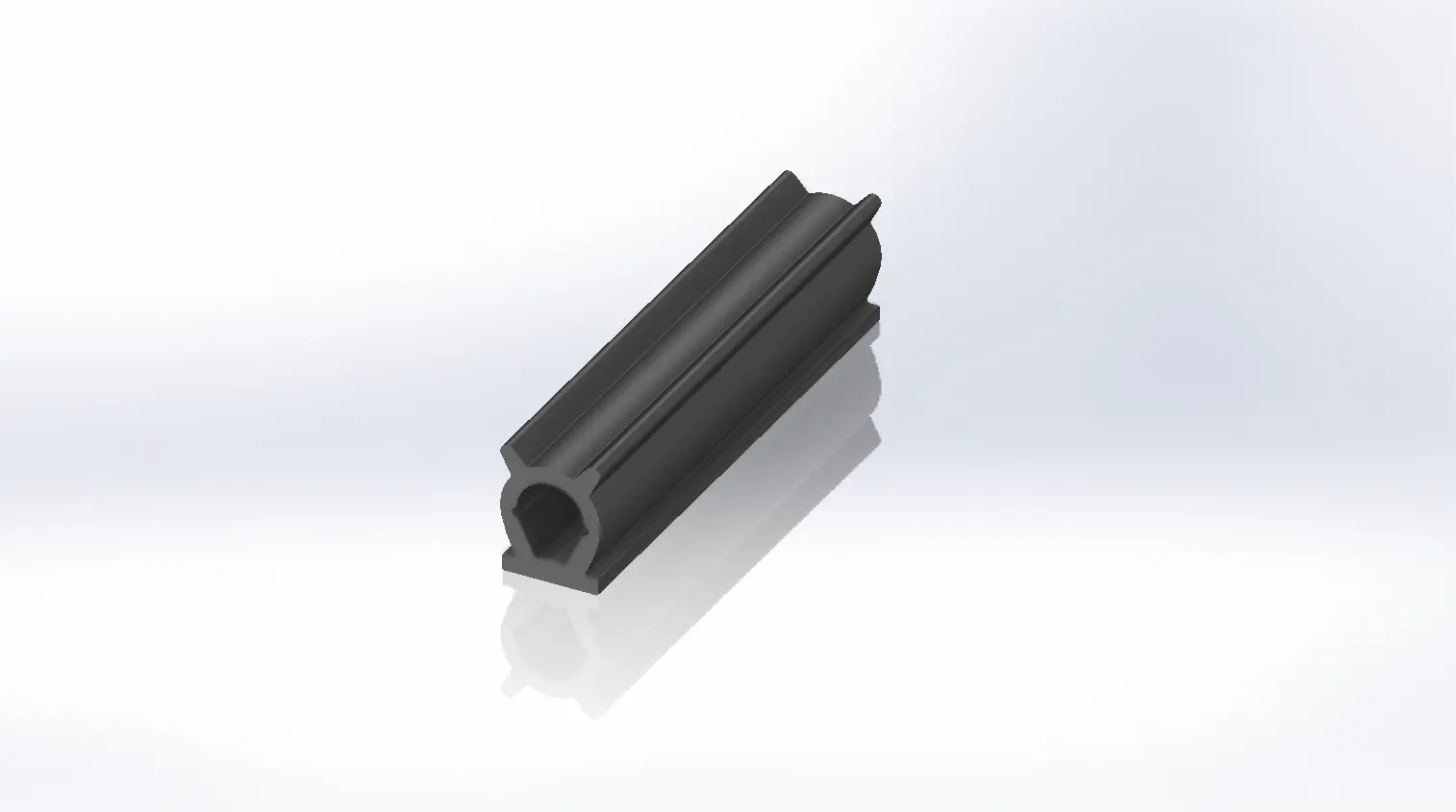 Produktfoto 1 von RS PRO Türdichtung, Kantenschutz, Ethylen-Propylen-Dien-Monomer, Schwarz, B. 9.5 mm, H. 12.4 mm, L. 20 m