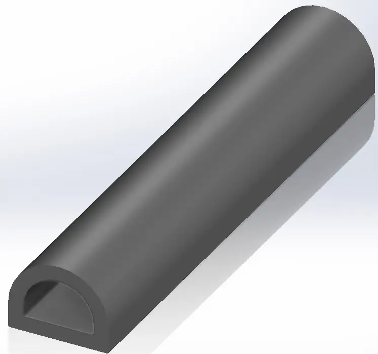 Produktfoto 1 von RS PRO Türdichtung, Kantenschutz, Ethylen-Propylen-Dien-Monomer, Schwarz, B. 10 mm, H. 7.5 mm, L. 20 m