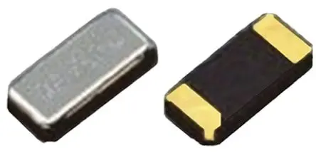 Produktfoto 1 von Euroquartz 32.768 kHz Quarz, Oberfläche, ±20 ppm, 9 pF, B. 1.5mm, H. 0.75 mm, L. 3.2 mm, SMD, 2-Pin