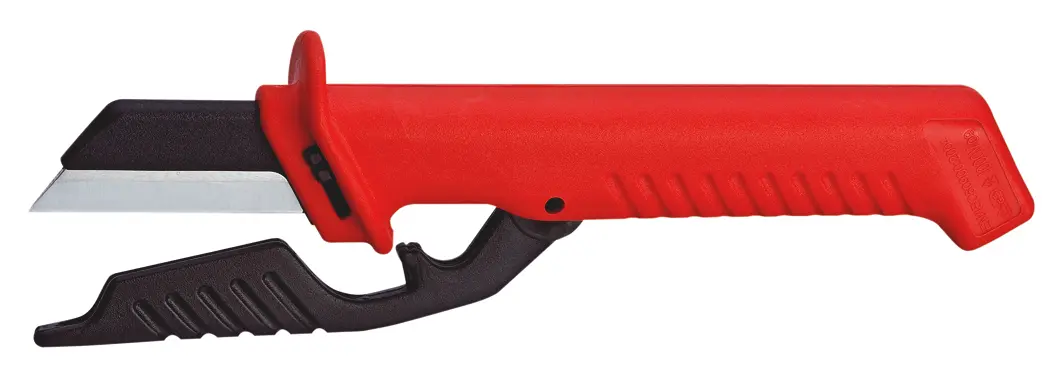 Produktfoto 1 von Knipex VDE 1000V zugelassen Kabelmesser mit austauschbarer Klinge 190 mm, Klinge 50 mm Edelstahl