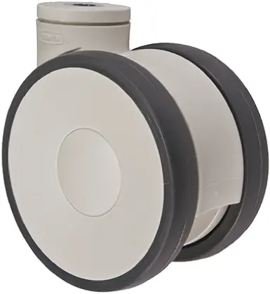 Produktfoto 1 von Tente Drehlager Lenkrolle, Rad ø 125mm, 110kg, Ges H. 143mm, Rad B. 20mm, Einfachbolzen, Polyurethan-Material