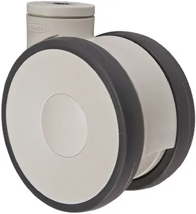 Produktfoto 1 von Tente Drehbar Rolle, Rad ø 125 mm, 110 kg, Ges H. 143 mm, Rad B. 20 mm